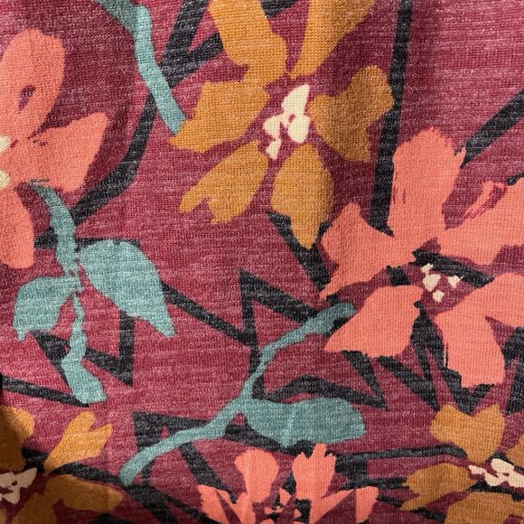 Lularoe Sarah Cardigan Duster Maroon Floral Print Women’s Size M New - Picture 5 of 12